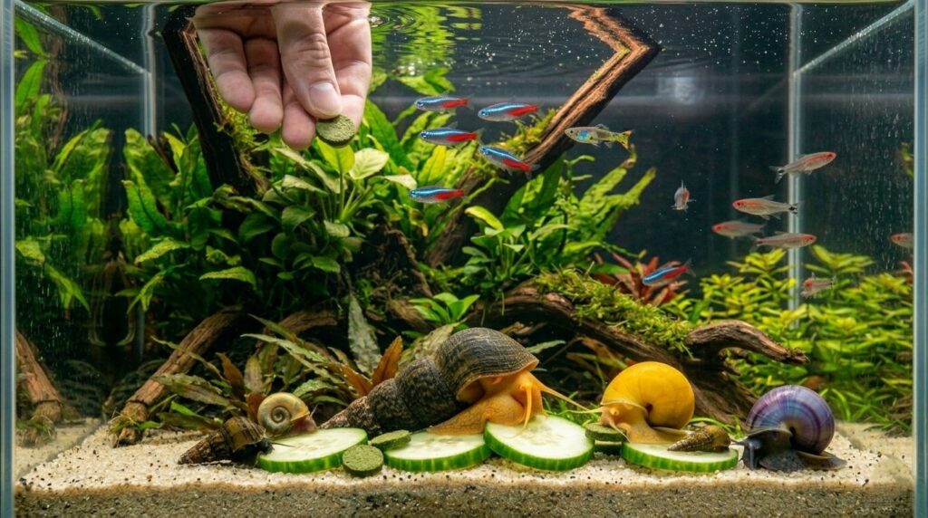 Feeding Aquarium Snails