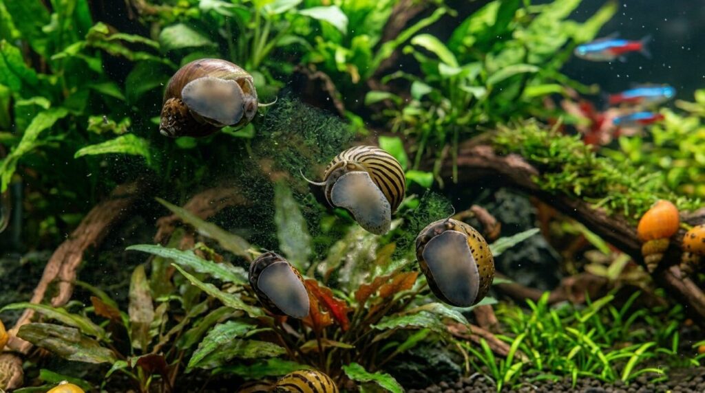Snails Eating Algae